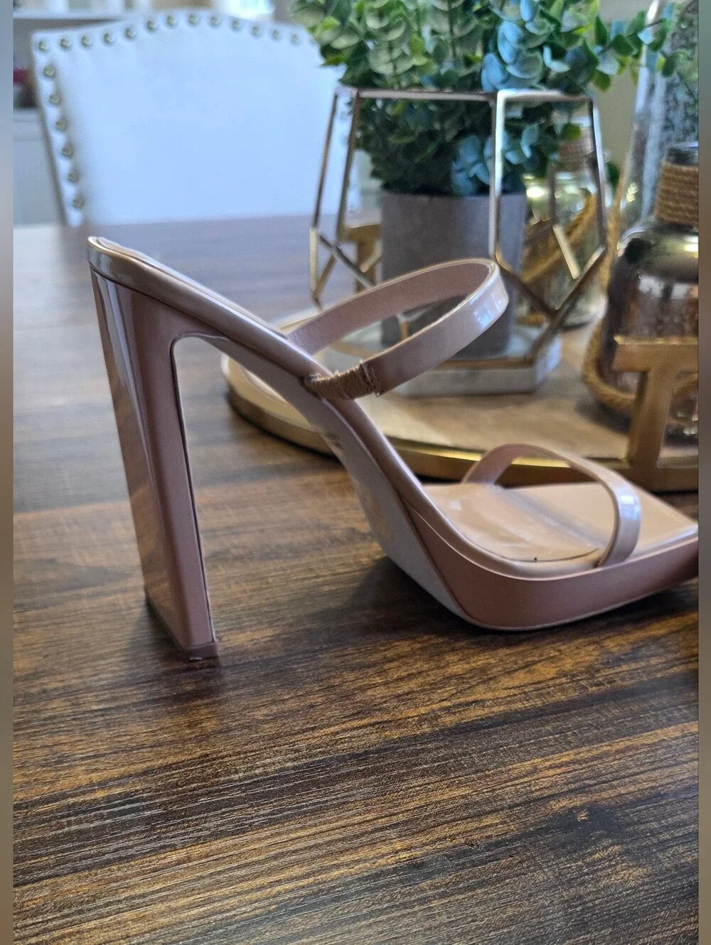 Jeffrey Campbell Blush Patent Square Toe Platform Heels